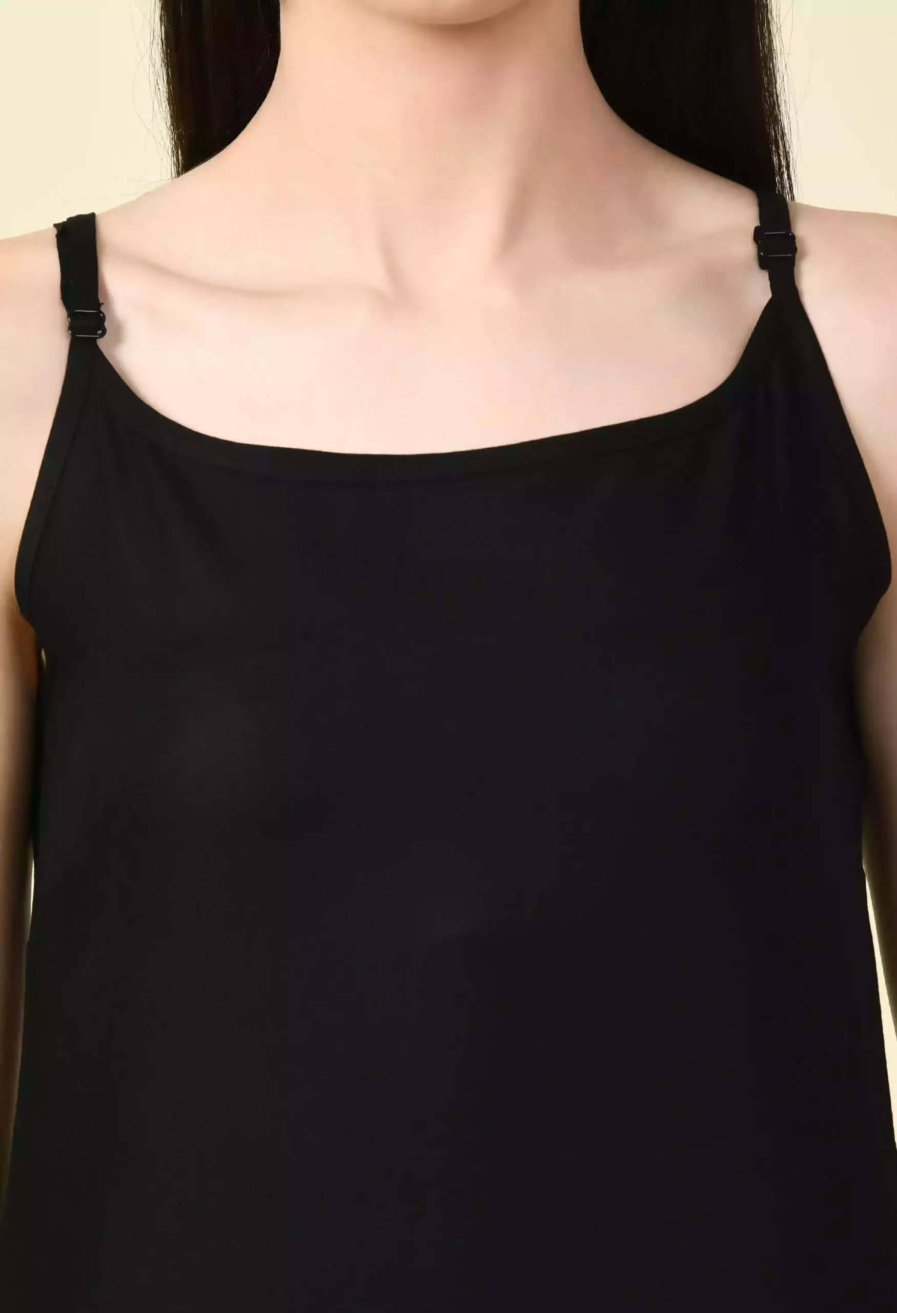 Black Pashmina Work Sleeveless Kurti - Image 2